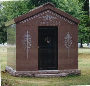 Rock of Ages Family Private and Estate Mausoleum Loveless