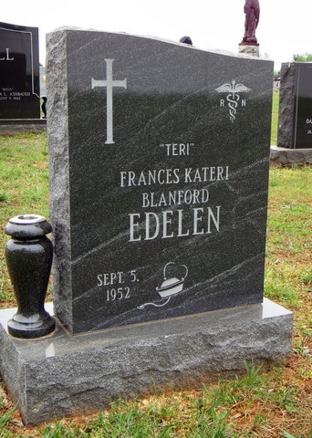 Edelin Caduceus Nurse Symbol on Variegated Stone